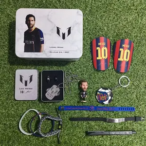 Goat Lionel Gift Bundle(1 gift box+1 Keychain+1 Figure+1 Pen+1 Necklace+2 Rings+1 Pair Of Mini Shin Guards+5 wristbands)