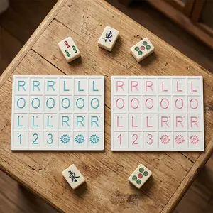 Solo Mahjong Board, Mahjong Practice Board Solo Play American Mahjong Tiles, 3D Printed Practice Rack Training Tool Portable Games Accessory Bingo Set