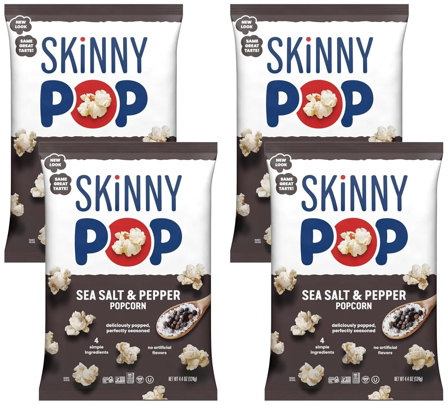 SkinnyPop Popcorn Bag, Original, Party Size Bag, Gluten Free Snacks, 8 oz