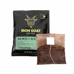 Iron Goat Coffee Single Serve Coffee | 100% Arabica Single-Origin Brazilian | Medium Roast | Great for Travel & Camping | VanLife | Perfectly Brewed in Minutes | (10 Pack)
