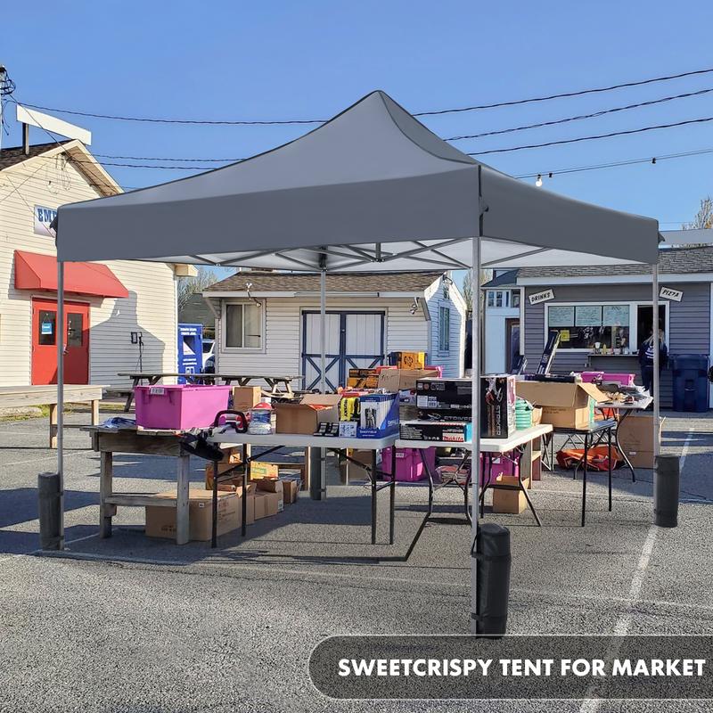 Tent 10x10 Pop Up Canopy Heavy Duty Canopy Tents for Parties Backyard Waterproof Portable Tent Pop Up Shade Canopy with Sand Bags