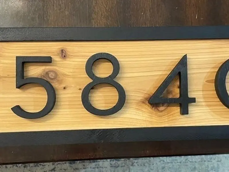 Custom Address Sign, Cedar Address Sign, House Number Address Sign, Address Number Sign