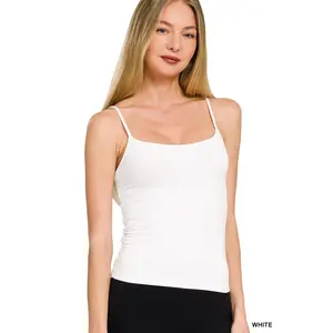 Zenana Double Layered Round Neck Spaghetti Cami