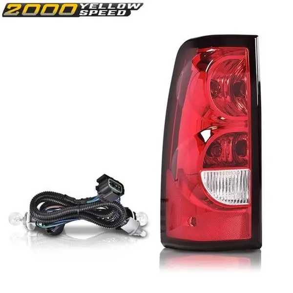 Driver Side Red LED Tail Light Brake Lamp with Harness for Car, Direct Bolt-On, Fits 2003-2006 Chevy Silverado LED Lights