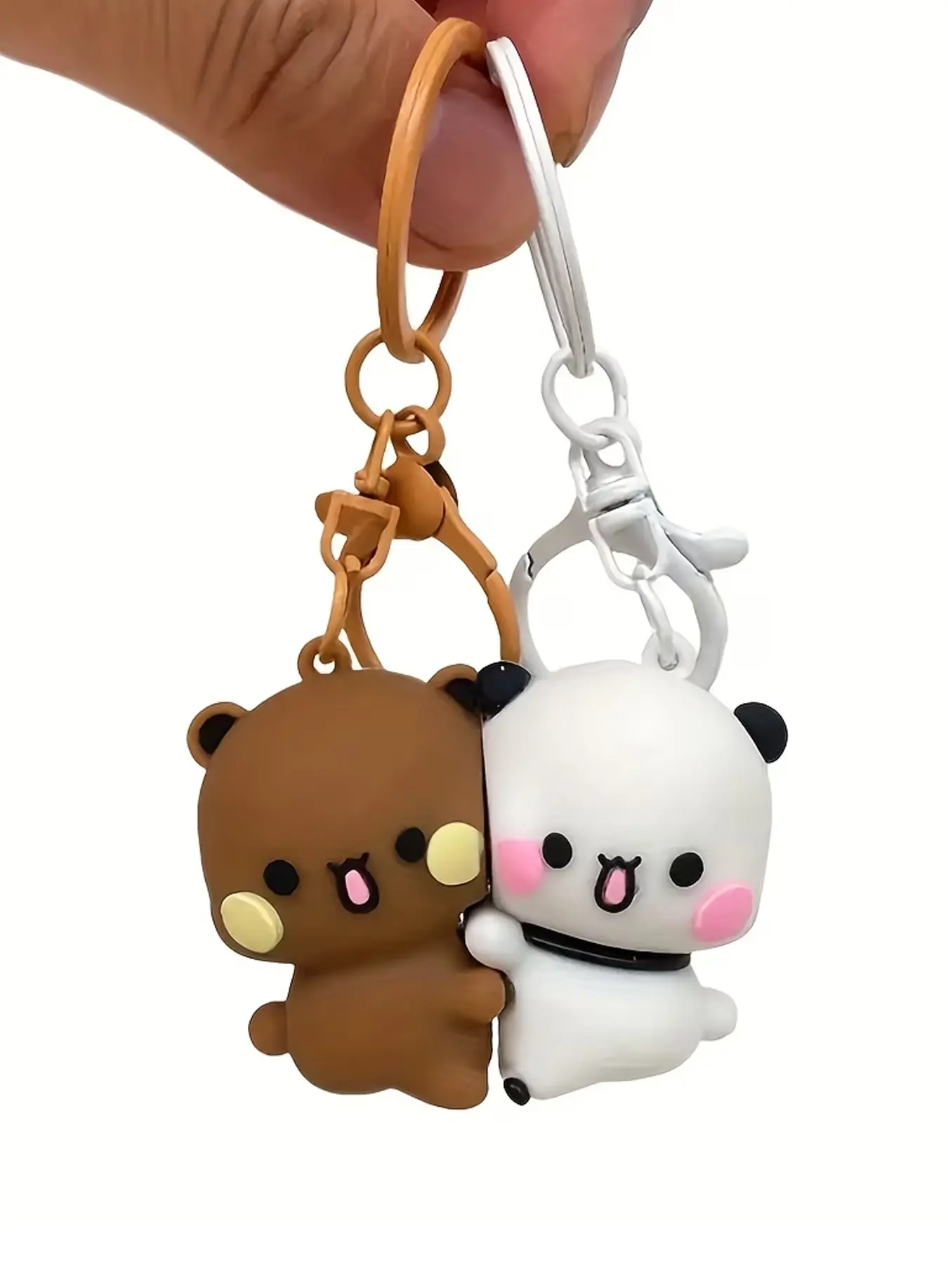 Magnetic Hug Keychain, Adorable Q-Version Panda Design, Portable Charm for Backpacks & Cars, Cute Keychain, Keychain for Bags, Perfect Gift for Friends & Couples, Keychains Cute