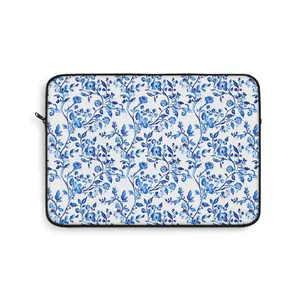 Chinoiserie Laptop Sleeve, Elegant Tech Accessory, Perfect for Students - Floral Pattern MacBook Cover, Computer Case, Protective Tablet