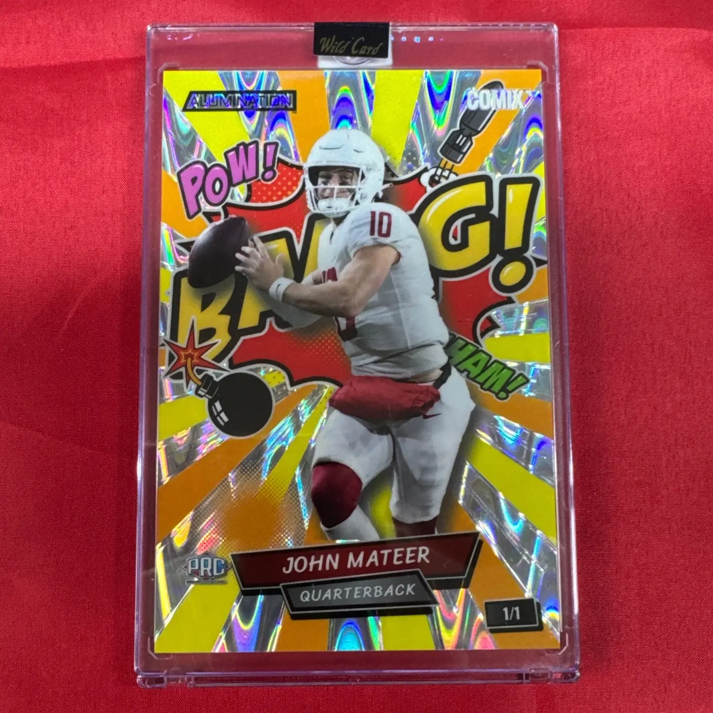 2026 Mammoth Wild Card - John Mateer 1/1 - Alumination Comix - Oklahoma Sooners