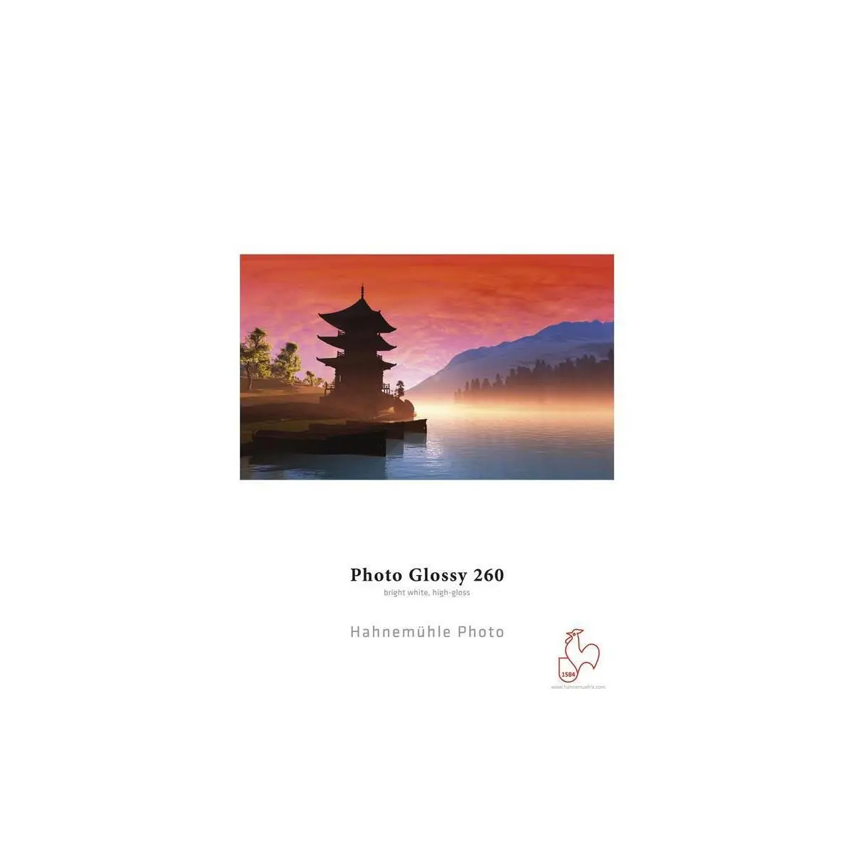 Hahnemuhle Photo Glossy Inkjet Paper for Photographers, 260gsm, 10.4 mil, Bright White, 17x22", 25 Sheets, Gloss Finish for Inkjet Printers