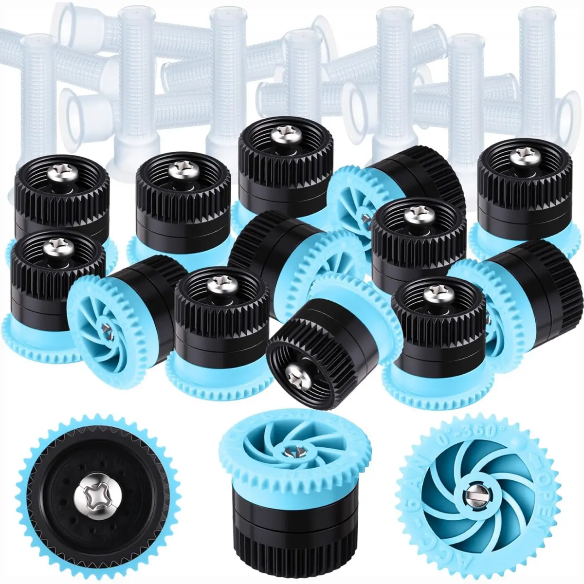 16 Pcs Variable Arc Nozzle Radius High Efficiency Replacement Pop up Sprinkler Heads Compatible with Rainbird, Hunter, Orbit Pop-up Sprinklers(Blue,6 Van) 16 Pcs Variable Arc Nozzle Radius High Efficiency Replacement Pop up Sprinkler Heads Compatible with Rainbird, Hunter, Orbit Pop-up Sprinklers(Blue,6 Van)