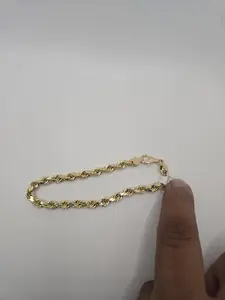 pulsera torsal  hollow media 8 de largo 4.4 mm de ancho para caballero