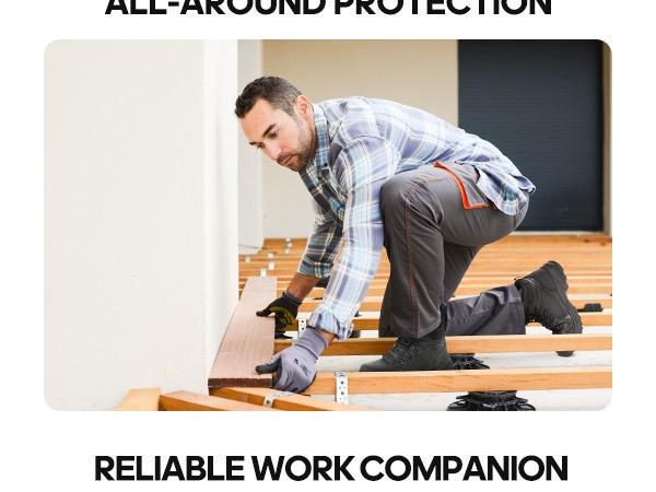 NORTIV 8 Steel Toe Work Boots for Men Waterproof Puncture-resistant Slip Resistant Safety Construction Boots