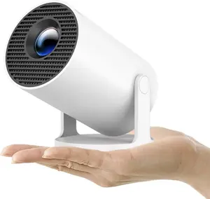 HY300 Projector with Built-in Apps Wi-Fi Bluetooth 4K 1080P Auto Keystone Short Throw 180 Adjustable Mini Portable Outdoor Movie White Finish
