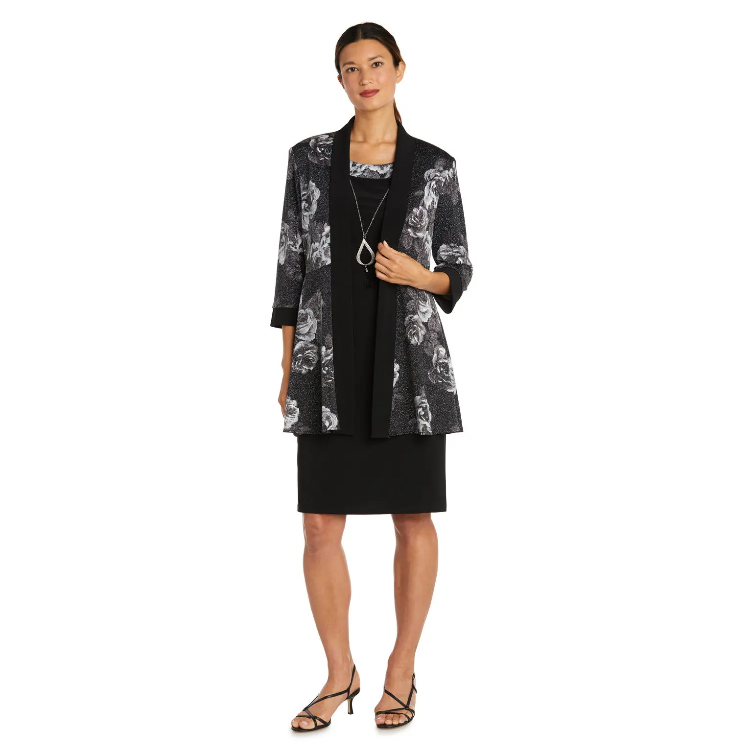 R&M Richards 9203 Printed Short Jacket Dress