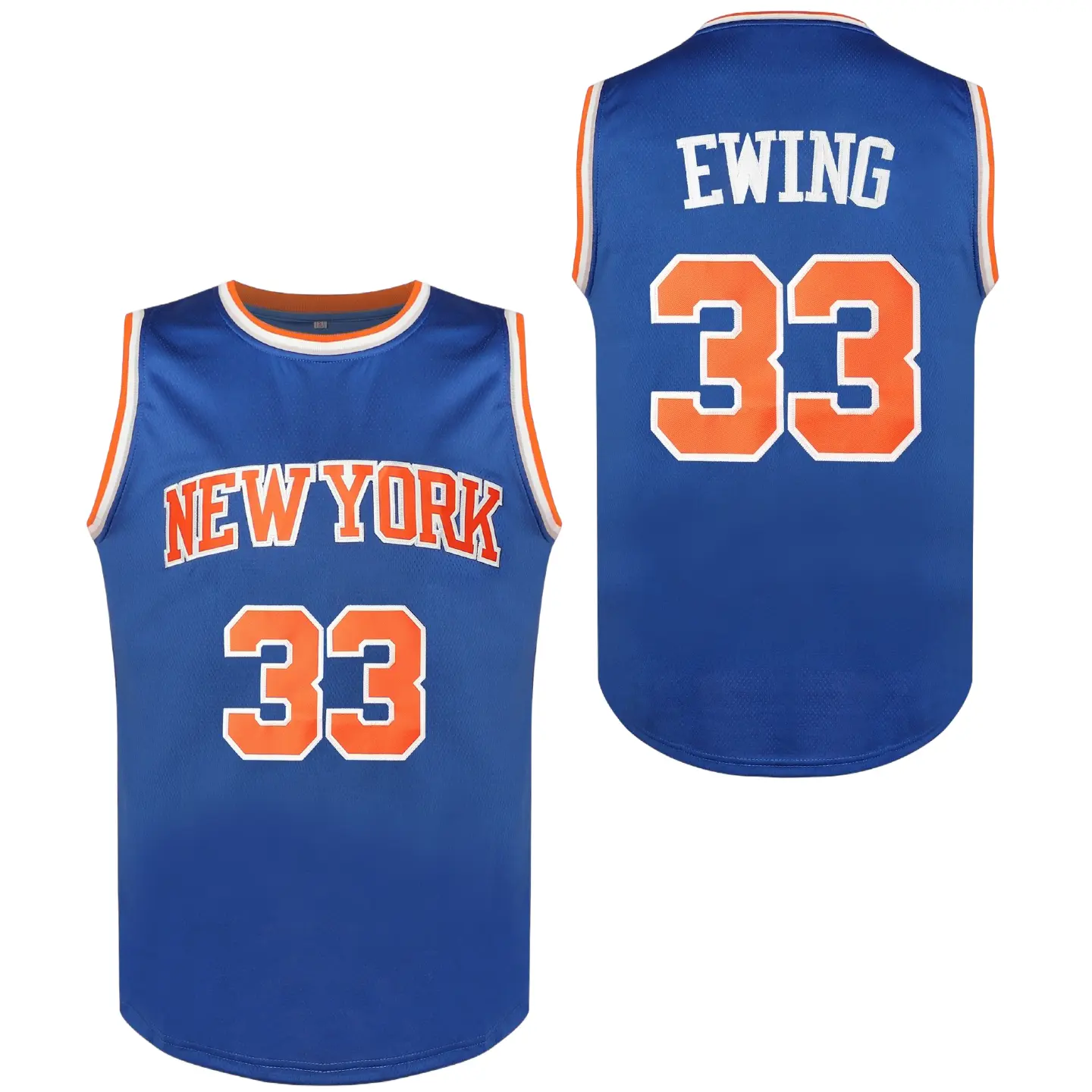 Men's #33  Basketball Letter & Number Contrast Binding Basketball Jersey, Fit Sporty Sleeveless V Neck Basketball Top, Men's Sportswear for All Seasons Brunson New York