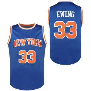 Men's #33  Basketball Letter & Number Contrast Binding Basketball Jersey, Fit Sporty Sleeveless V Neck Basketball Top, Men's Sportswear for All Seasons Brunson New York