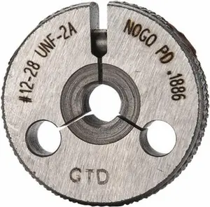 GF Gage No-Go Threaded Ring Gage for Mechanical Hardware - #12-28 Thread, Class 2A, R0216282ANK