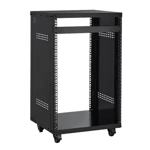 VEVOR 12U AV Rack Stand, 300 lbs Capacity, Network Stereo Recording Studio Rack with Lockable Caster Wheels Round Square Holes, Special Vents for 19 Audio Video Musical IT Equipment MountingVEVOR Super Brand Day