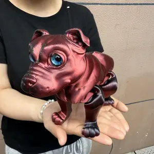 Large Pitbull Dog 3D Print, Jointed Desktop Figurine, Perfect for Holiday Gifts, Birthday Presents, Surprise Gifts