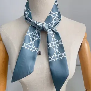 Cross Diamond Pattern Silk Twill Scarf