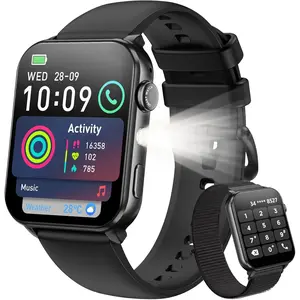 Blackview Smart Watch for Women 1.91" HD Touchscreen Fitness Watch with Flashlight Bluetooth Notifications Make Calls Heart Rate Sleep Monitor