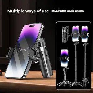 Adjustable Selfie Stick, Portable and Mini Size with Four-leg Extendable Stand, Wireless Remote Controller, Multi-Angle Adjustable, Multiple Ways of Use, Compatible with All Phones Magnetic Version