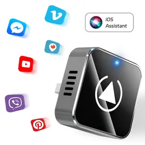 Wireless CarPlay Adapter - Multi-User Seamless Connection for Convert Wired to Wireless Car Play Adapter - No Latency from iOS 10+ to Screen w/USB C