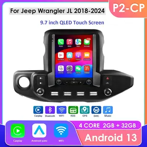 Hizpo Android 13 Car Multimedia Player for Jeep Wrangler JL 2018-2023 Gladiator Auto AC GPS Carplay Autoradio Intelligent