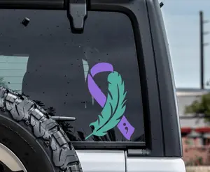 Semicolon Ribbon Decal