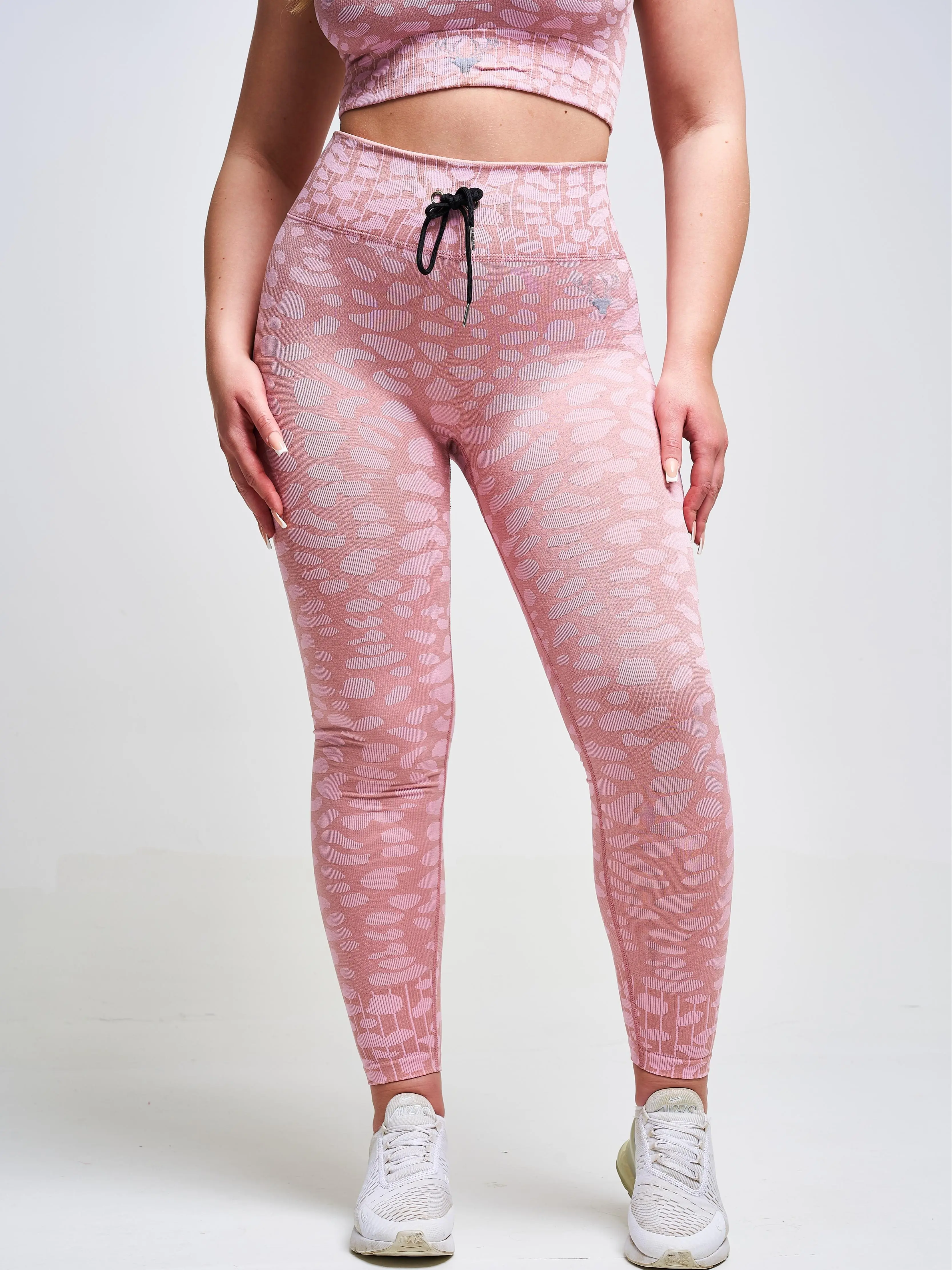 RunwayX Mystique Recycled Leopard Legging for Women in Mink - Activewear Womenswear Crop Bottom leggings womenswear