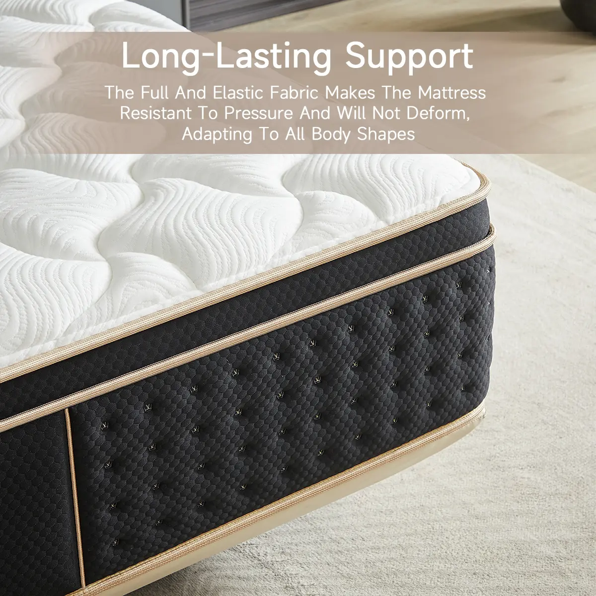 ZYLUMI Hybrid Gel Memory Foam Mattress Queen Size Medium Firm with