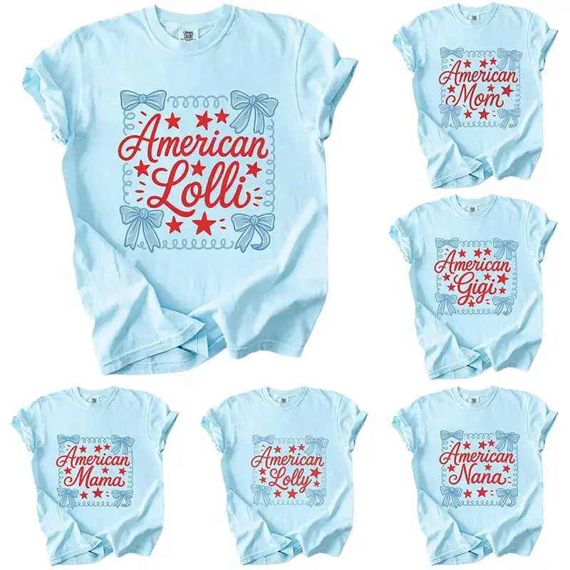 Comfort Colors Custom 4th of July Mama Nana Lolly Lolli Shirt, Coquette 4th of July Shirt for Mom Lolly Lolli , Patriotic Family Shirt, Gigi Mimi Mama Lolly Lolli Auntie Shirt Summer