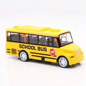 Realistic School Bus Model Alloy Toy Car, Pull Back Vehicle, American School Bus Collectible Decoration, Educational Toy