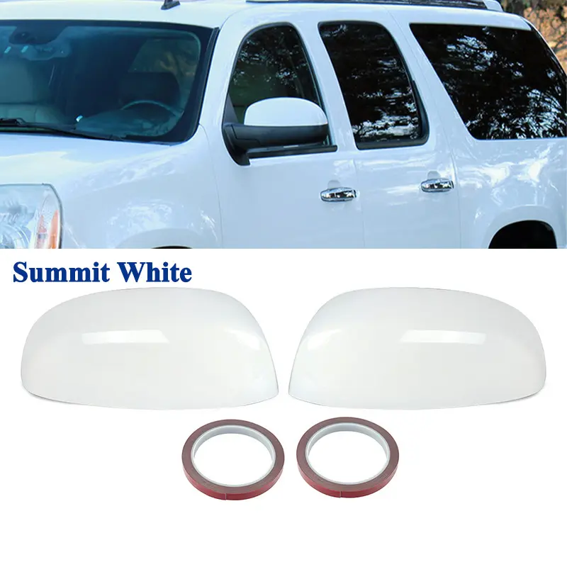 Rearview Mirror Covers Caps For Cadillac Escalade GMC Sierra Yukon Chevrolet Silverado Tahoe 1500 2500 3500 HD Summit White Replacement Mirror Covers