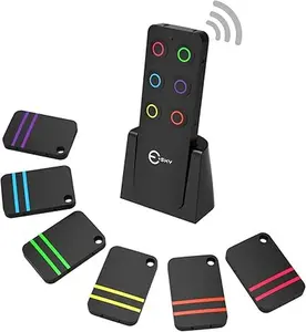 Key Finder Locator with Sound, Stick-on TV Remote Control Finder, Item Locator Tags with 85dB Noise Sound 6 Receivers, Gift for Mother's Day Wallet Tracker Key Finders for Finding Keys, Remote