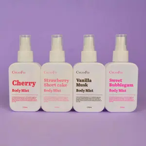 Body Spray 120ML, Fragrance Mist, Fresh Subtle Scent, Attractive Aroma, Unisex Perfume, Ideal for Men & Women, Daily Use, Strawberry Shortcake, Vanilla Musk, Cherry, Sweet Bubblegum