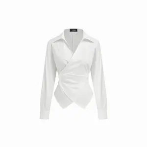 Cider V-Neck Wrap Long Sleeve Blouse