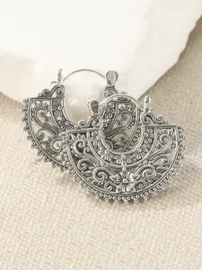 Handcrafted Elegant Hollow Half Round Dangle Hoop Earrings, Perfect Gift for Women, Exquisite Jewelry Gift, Fashionable Jewelry Accessories, All Seasons Wear