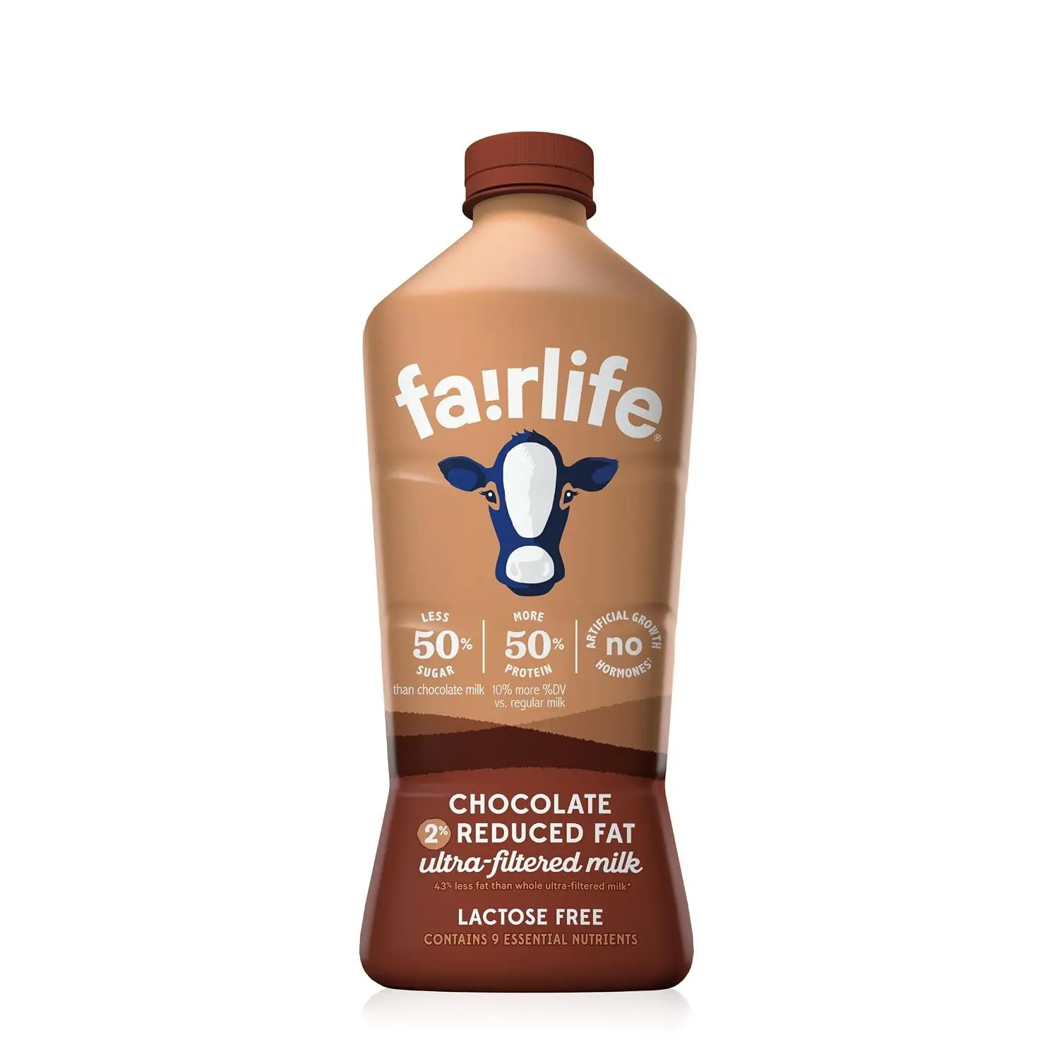 fairlife 2% Chocolate Ultra-Filtered Milk, Lactose Free, 52 fl oz – 52 Count (Pack of 1)