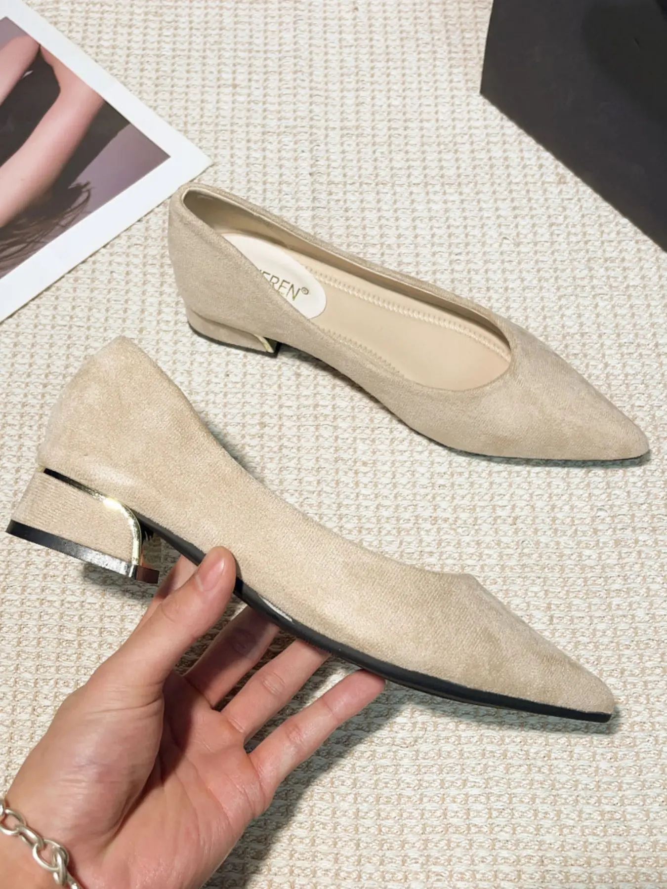 Elegant Pointed Toe Heeled Work Shoes for Women, Soft Suede Material, Comfortable Office Wear, Ideal for Business Meetings & Social Events