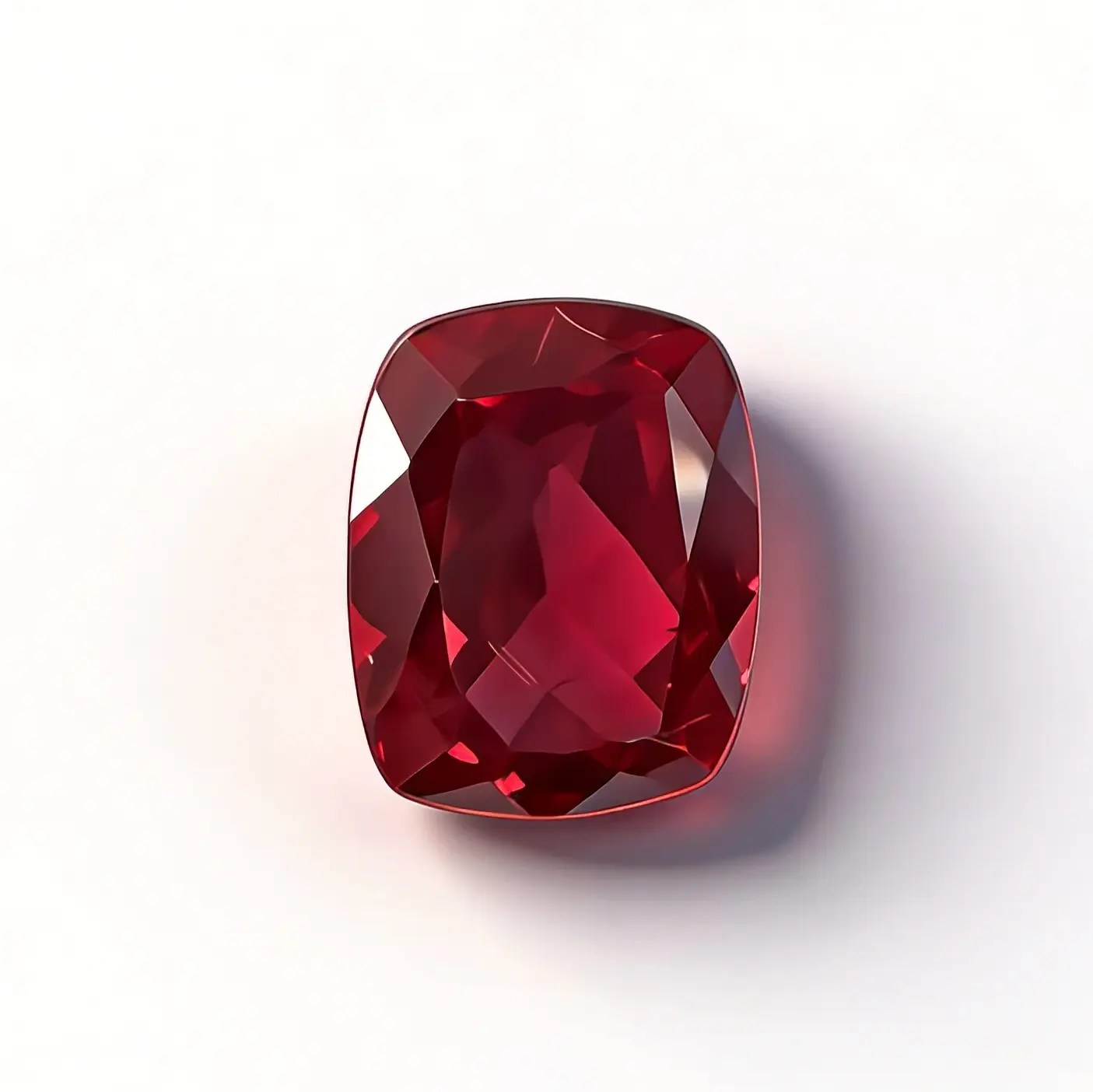Lab-Grown Elongated Cushion Ruby With Certificate