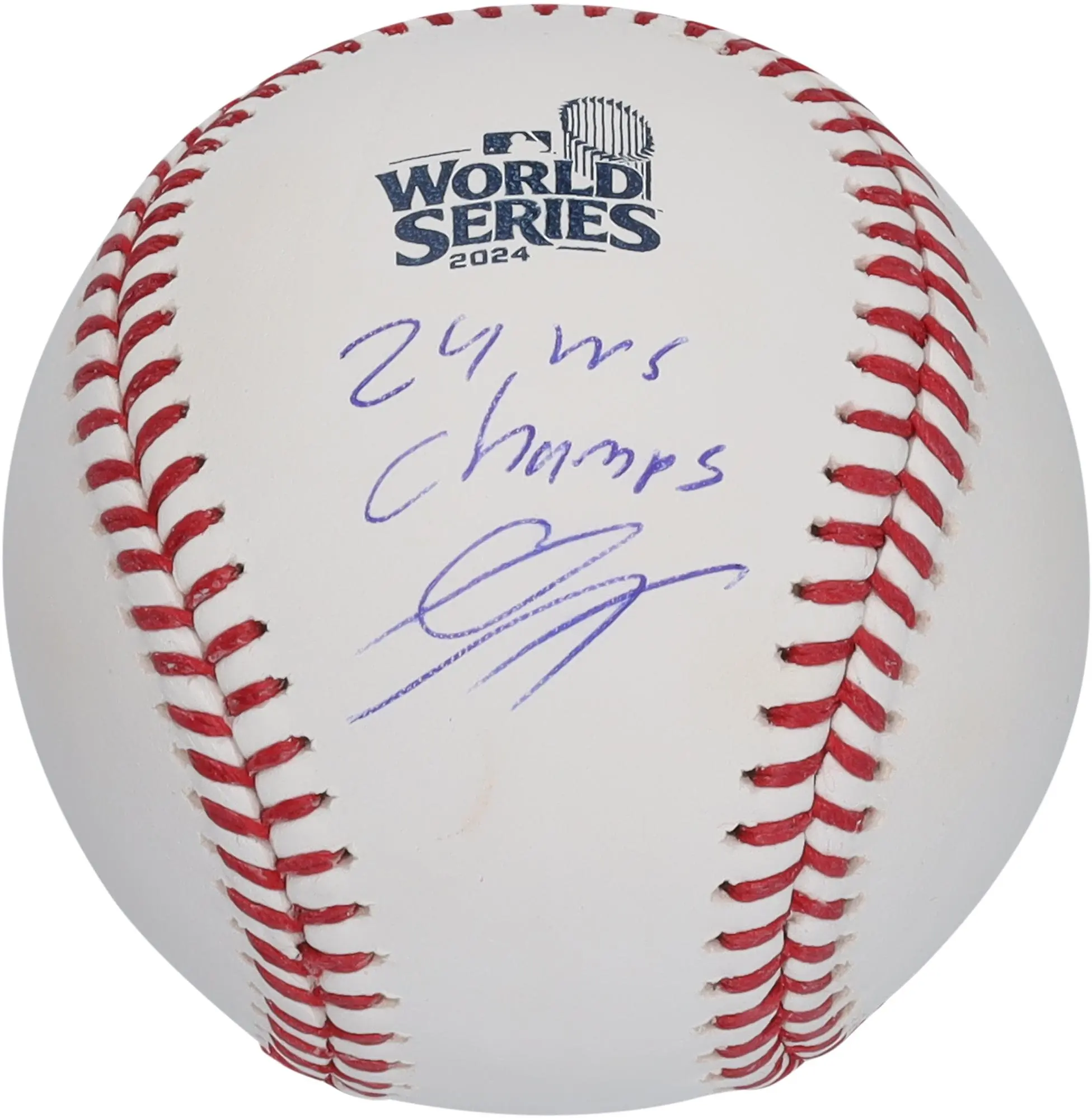 Gavin Lux Los Angeles Dodgers Autographed 2024 MLB World Series Logo Baseball with "24 WS Champs" Inscription - Fanatics Authentic Certified - MLB Memorabilia