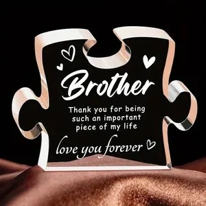 Gifts for Brother, Birthday Gifts for Brother from Sister Brother, Acrylic Block, Christmas Graduation Wedding Gifts for Brothers, Best Brother Gifts Ideas Decor Decoration Signs
