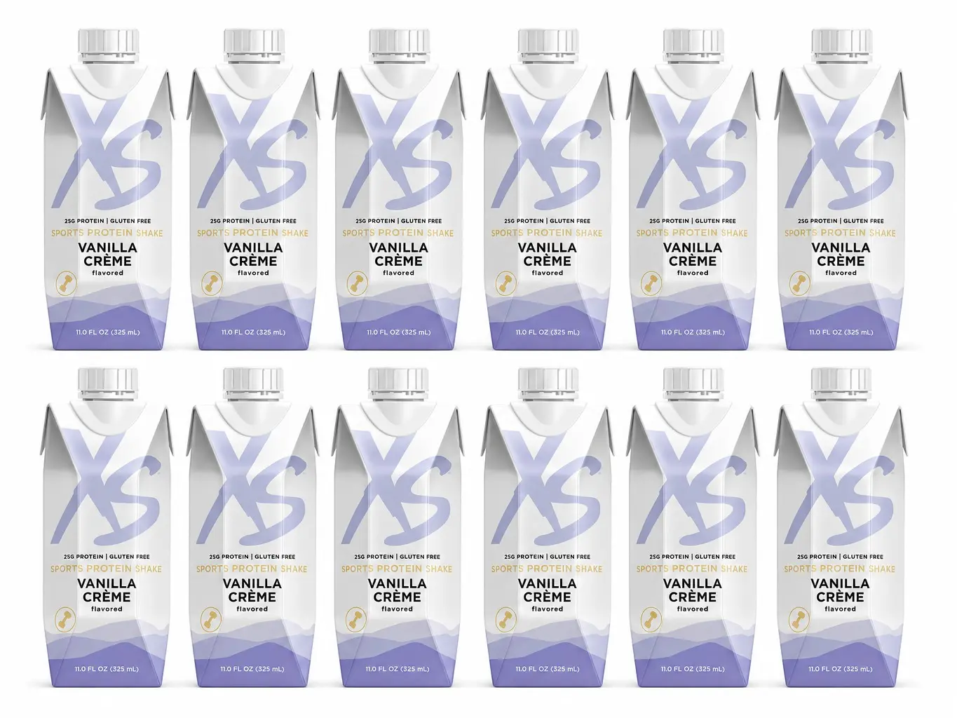 Amway XS Sports Protein Shakes Vanilla Creme | Ready to Drink Protein Shake | 25 g Protein | 12 Pack | Vanilla Creme Protein Shake | XS Sports Shake | Ready Drink Shake | Protein Shake Pack | Vanilla Creme Flavor | 12 Pack | XS Sports Protein Beverage 25g