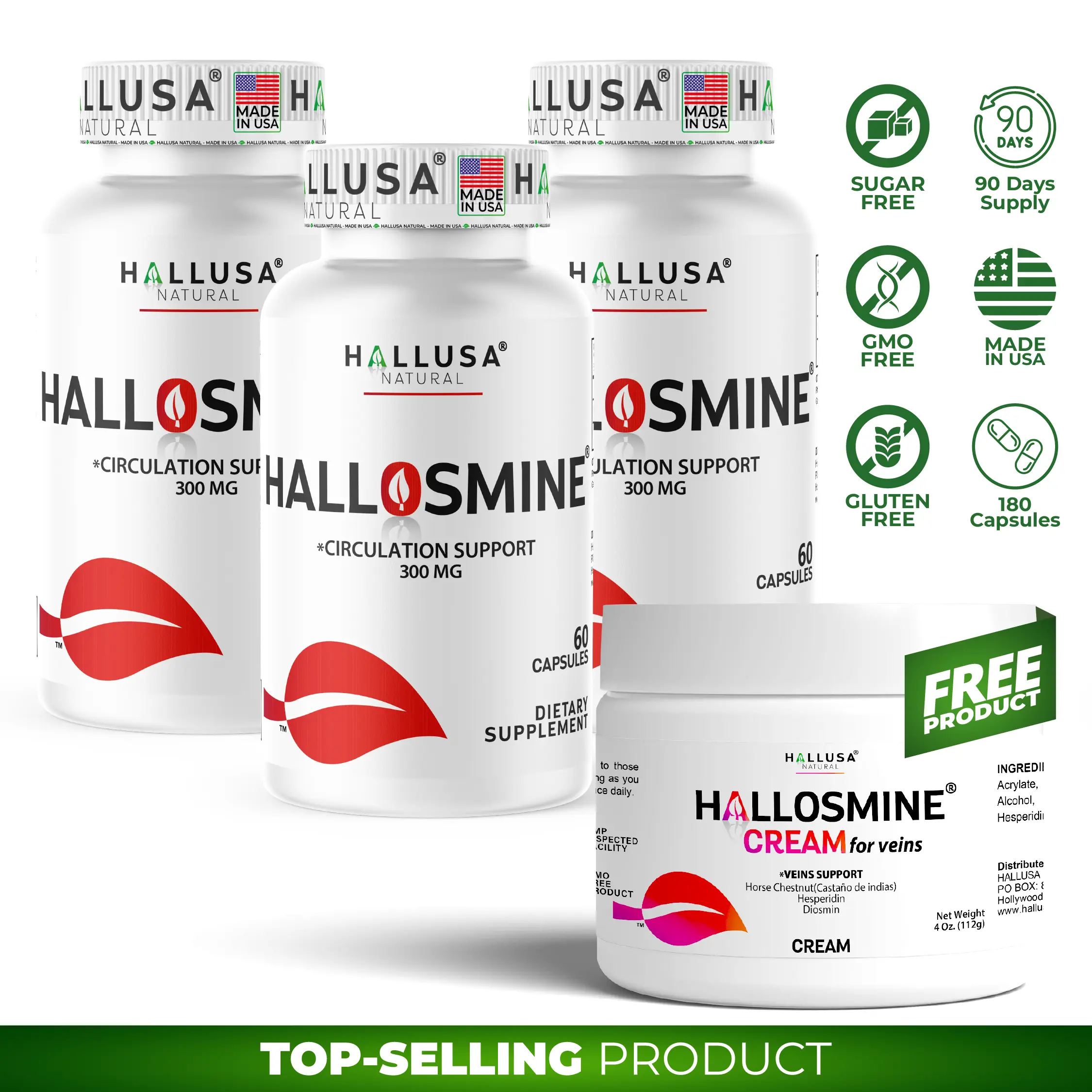 3 Bottles + 1 Free Cream