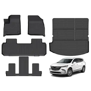 COLANAT for Buick Enclave 2018-2024 (7-Seat Only - Not 8-Seat/2025+) Floor Mats & Cargo Liner Set, 3D Custom All-Weather High-Wall Waterproof Flexible Durable Eco-Friendly Odorless Scratch-Resistant Non-Slip Easy Clean Fire-Resistant