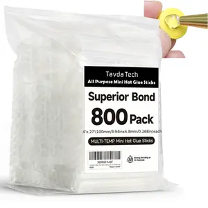 JANCHUN 800pcs Hot Glue Sticks - Clear Glue,Full Size 4" Long x 0.27" Diameter - Safe for All Temperatures with Extended Working Time