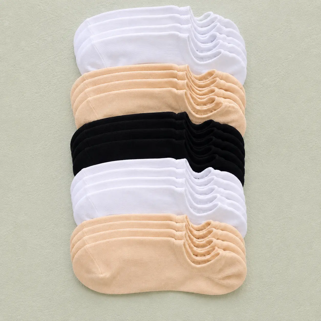 ROUSSIL 6 Pairs No Show Socks for Women Men Invisible Socks Non Slip Low Cut Socks Comfortable Casual Sneaker Socks for Everyday Wear Walking Work White Black