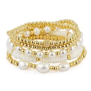 8mm diamond studded round ball white she