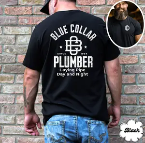 Custom Plumber Shirt, Plumber Gift, Blue Collar Shirt, Blue Collar Gift, Plumbing Shirt, Fathers Day Gift For Plumber Dad Tee