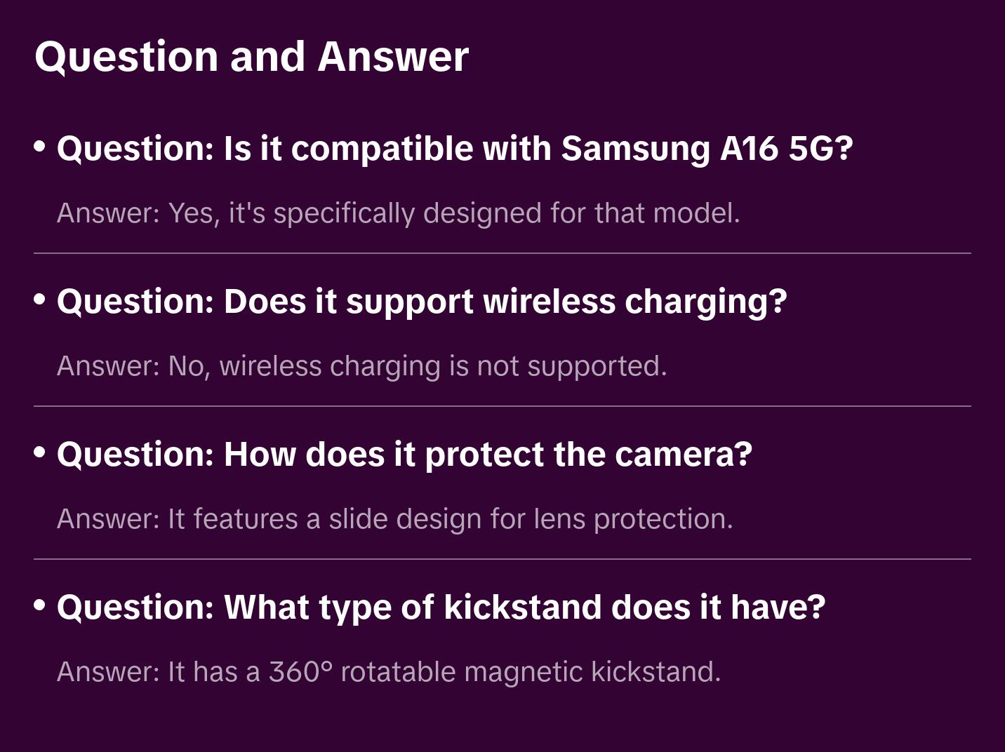 Sunstory Phone Case for Samsung Galaxy A16 5G Case with HD Screen Protector & Slide Camera Cover & Kickstand, [Military-Grade] Phone Case for Samsung A16 Phone (Red) SunStory